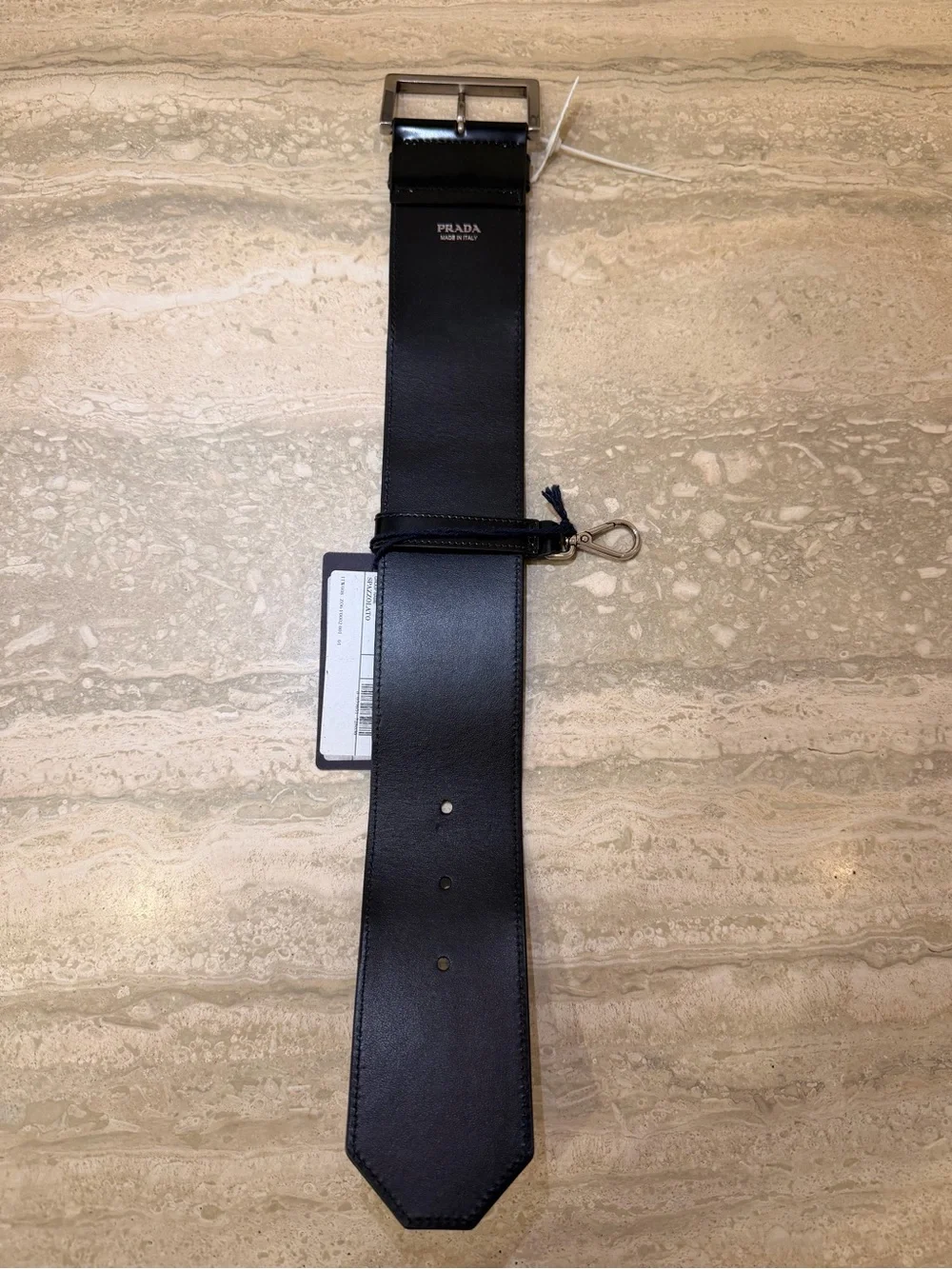 Prada Black Leather Wrist Strap Choker Belt Dog Collar - Picture 8 of 13